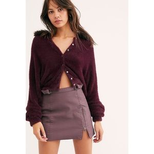 Free People Midnight Magic vegan leather skirt